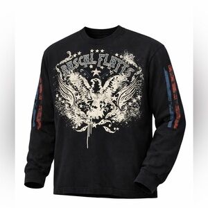 VINTAGE Rascal Flatts Black Long Sleeve Country Music Band Tee Size Large​​​​​​